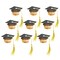 Graduation Cap Chocolate Decorations, 50pcs Black and Dark Blue 2026 Graduation Party Set for Chocolates Candies